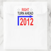 RIGHT TURN AHEAD 2012_sticker スクエアシール (バッグ)