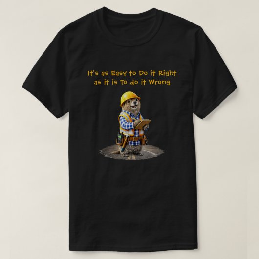 "Right & Wrong" (1) Tシャツ (デザイン正面)