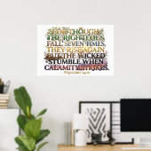 Righteous Rise Again Though They Fall Seven Times ポスター (ホームオフィス)