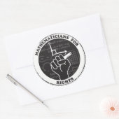 Rightsステッカーの数学者 ラウンドシール (封筒)