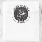 Rightsステッカーの数学者 ラウンドシール (バッグ)