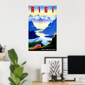 Rigi山鉄道、スイス、ヴィンテージ旅行 ポスター (ホームオフィス)