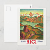 Rigi Switzerland Vintage Poster 1933 ポストカード (正面/裏面)