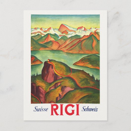 Rigi Switzerland Vintage Poster 1933 ポストカード (正面)