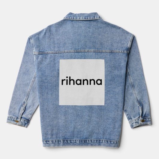 “Rihanna Iconic Fan T-Shirt | Bold & Stylish Music デニムジャケット (裏面)