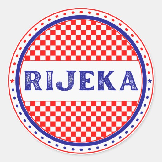 Rijeka City Pride Emblem – Croatian Identity ラウンドシール (正面)