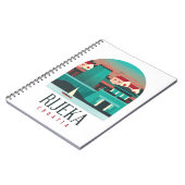 Rijeka Croatiaヴィンテージミニマルマグネット ノートブック (左側)