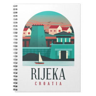 Rijeka Croatiaヴィンテージミニマルマグネット ノートブック