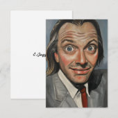 Rik Mayallの絵を描グリーティングカード 出欠カード (正面/裏面)