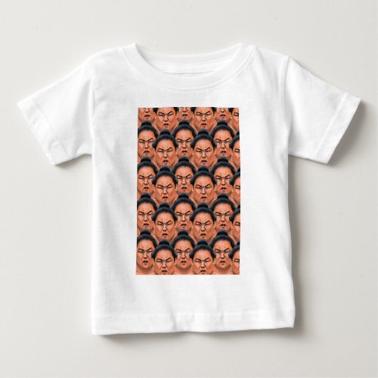 RIKISHI!! (相撲のレスリング選手) ベビーTシャツ (正面)