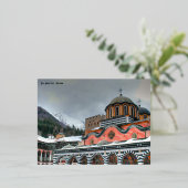 Rila Monastery，ブルガリアはがき 箔シーズンポストカード (立ち正面)