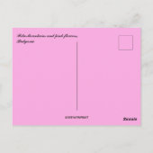 Rila Mountains and Pink Flowers in Bulgaria ポストカード (裏面)