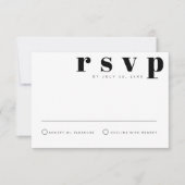 RILEYレトロはっきりしたモダンはがきRSVPカード 招待状 (正面)