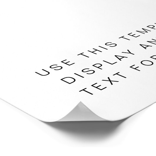 RILEYレトロはっきりしたモダンカスタム編集可能サイン ポスター (角)