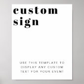 RILEYレトロはっきりしたモダンカスタム編集可能サイン ポスター (正面)