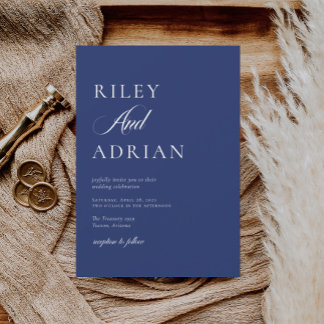 RILEY コバルトブルーの結婚式 招待状