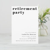 RILEY モダンはっきりしたコンテンポラリー退職パーティー 招待状 (スタンド正面)