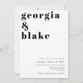 RILEY モダン Photoはっきりした結婚コンテンポラリー's 招待状 (正面)