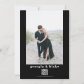 RILEY モダン Photoはっきりした結婚コンテンポラリー's 招待状 (裏面)