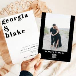 RILEY モダン Photoはっきりした結婚コンテンポラリー's 招待状