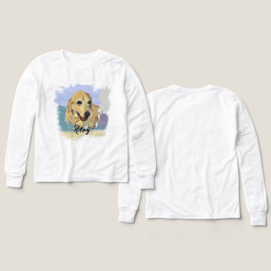 “Riley” – Portrait of a Dog - Personalize Yours (デザイン 正面＆背面)