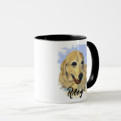 “Riley” – Portrait of a Dog - Personalize Yours マグカップ (正面右)