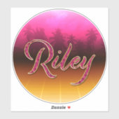 Riley Vorname Name golden pink Aufkleber Sticker シール (シート)