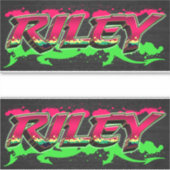 Riley Vorname Name Graffiti Aufkleber Sticker シール (正面)