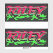 Riley Vorname Name Graffiti Aufkleber Sticker シール (シート)