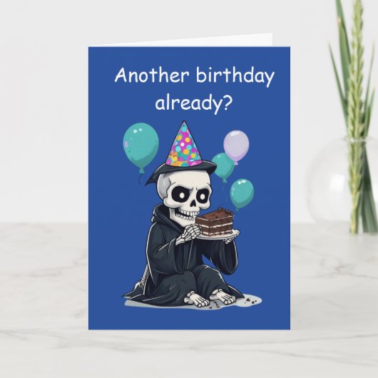 rim Reaper Birthday Funny Aging Humor Gift カード (正面)