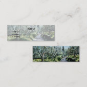 RIMAGGIOのオリーブの木の黒い緑の白い青 スキニー名刺 (正面/裏面)