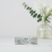 RIMAGGIOのオリーブの木の黒い緑の白い青 スキニー名刺 (スタンド正面)