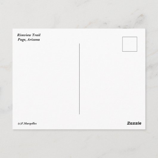 Rimviewトレイルはがき ポストカード (裏面)
