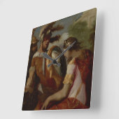 Rinaldoおよび鏡盾、c.1650-55 スクエア壁時計 (傾斜)