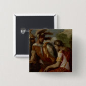 Rinaldoおよび鏡盾、c.1650-55 缶バッジ (正面&裏面)