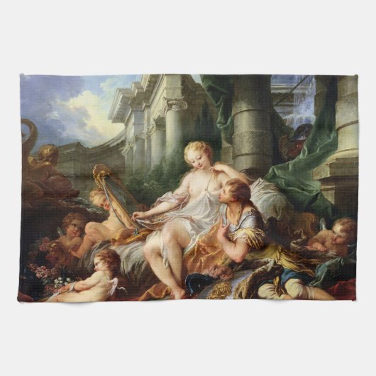 RinaldoとArmida by Fransois Boucher キッチンタオル (横)