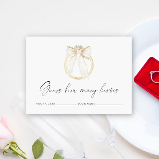 ring and bow How many kisses bridal game エンクロージャーカード