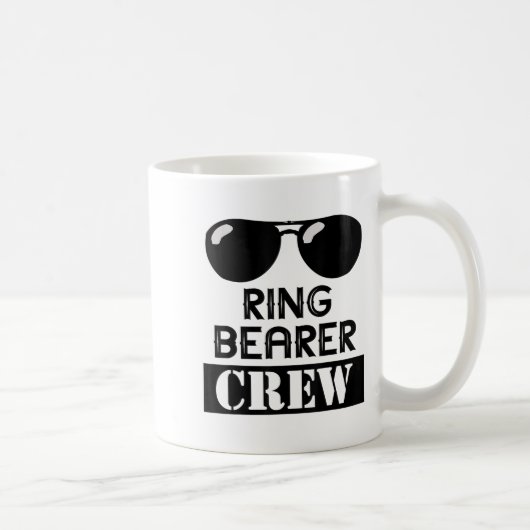 Ring Bearer Crew Ring Wedding Party Sungl Security コーヒーマグカップ (右)