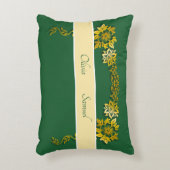 Ring Bearer Pillow With Bride & Groom Names アクセントクッション (正面(垂直))