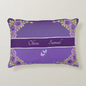 Ring Bearer Pillow With Bride & Groom Names アクセントクッション (正面)