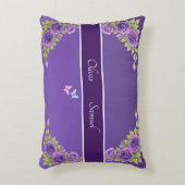 Ring Bearer Pillow With Bride & Groom Names アクセントクッション (正面(垂直))