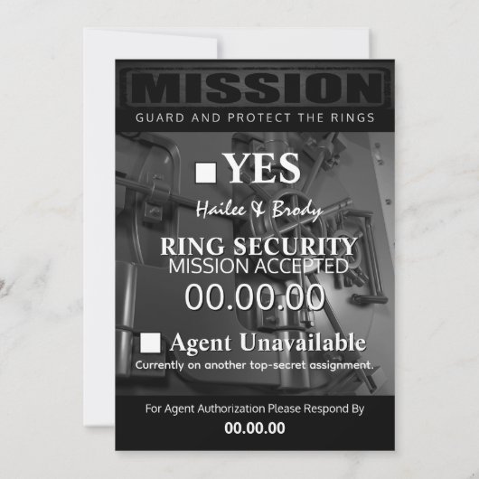 Ring Bearer Response Card サンキューカード (裏面)