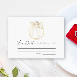 Ring Bow Bridal shower Date night ideas Date jar エンクロージャーカード
