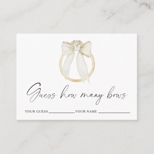 Ring bow How many bows bridal game エンクロージャーカード (正面)