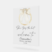 Ring Bow She's tying the knot Bridal Welcome アクリルサイン (傾斜)