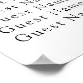 Ring Bow Wedding seating chart ポスター (角)