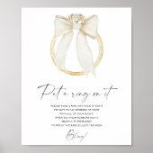 Ring bridal shower Put a ring on it game Post ポスター (正面)