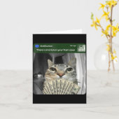 Ring Cat With Motion Meme カード (黄色い花)