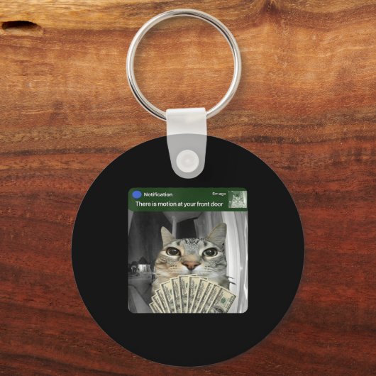 Ring Cat With Motion Meme  キーホルダー (正面)