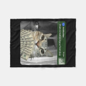 Ring Cat With Motion Meme  フリースブランケット (正面(横))